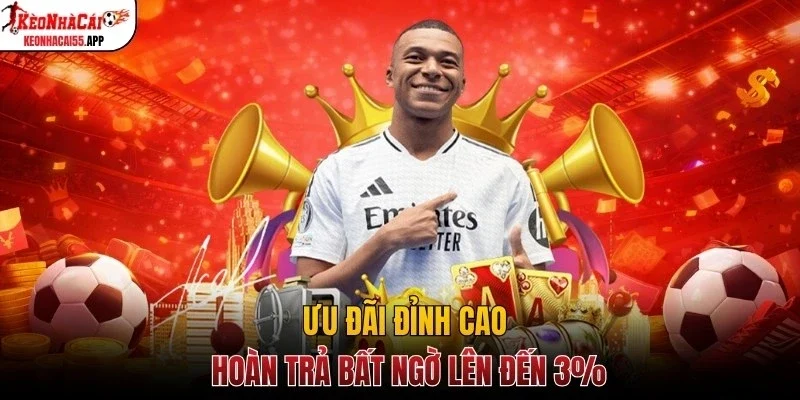 Ưu đãi đỉnh cao hoàn trả bất ngờ lên đến 3%